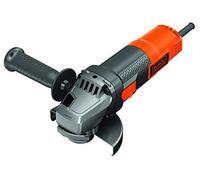 BLACK+DECKER Mini amoladora 800W 125mm, Motor Potente y Ligero, Cabezal de Aluminio, Arranque Suave, Mango Lateral 3 Posiciones, Cambio de Protector sin Llave, BEG120