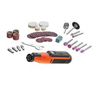 BLACK+DECKER multi-herramienta rotativa 7.2V con batería integrada, 53 accesorios y maletín, ideal para taladrar, lijar, pulir, cortar y más BCRT8I