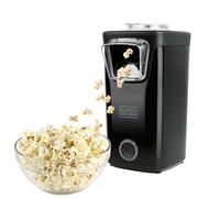 Black & Decker Máquina de Palomitas BXPC1100E 1100W Aire Caliente Sin Aceite Tapa Transparente Negra