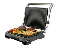 BLACK+DECKER Parrilla eléctrica BXGR2200E 2200W tapa 6 pos 180° placa 29x23cm antiadherente sin PFOA