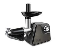 BLACK+DECKER - Picadora Eléctrica de Carne y Tomate BXMMA1000E | 300W, 1000W Max | Acero Inoxidable | Accesorio Salsa de Tomate | Boquilla Kibbe | Accesorio Salchichas | 3 Discos de Corte y Picado