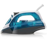 BLACK+DECKER - Plancha de Vapor BXIR2200E | 2200W | Golpe de Vapor 120g/min | Suela de Acero Inoxidable | Blanco y Azul