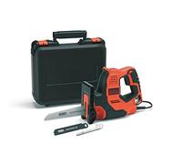 BLACK+DECKER RS890K-QS - Sierra Scorpion de 500W, Capacidad de corte: 3 mm de metal, 100 mm de madera, 50 mm de tubo de plástico y ramas, 3 cuchillas, Se suministra en una caja
