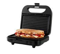 BLACK+DECKER - Sandwichera 750W | Placas Parrilla 21,5x12,5 cm | Antiadherentes | Temperatura Óptima Constante | Asa Tacto Frío | Recogecables | Compacta | Sin BPA