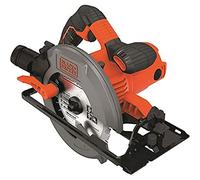 BLACK+DECKER Sierra Circular 1500W, velocidad 5.500 rpm, diámetro de disco 190mm, corte a bisel 0-45°, Incluye guía lateral para corte recto y llave hexagonal, CS1550