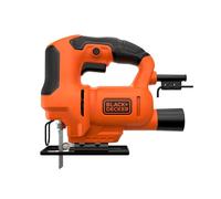 BLACK+DECKER Sierra de calar con cable 400W, 3000 cpm, carrera de 18 mm, corte en bisel ±45°, cambio de hoja sin herramientas - Incluye hoja para madera, BES602-QS