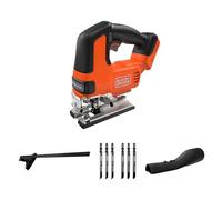 BLACK+DECKER Sierra de calar sin cable 18 V, sin escobillas, BLCJS78NZ-XJ | Solo herramienta, batería no incluida, incluye 6 hojas para sierra de calar y luz de trabajo LED