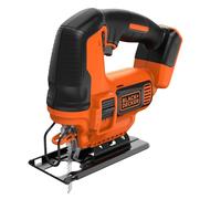 BLACK+DECKER Sierra de calar sin cable, Corte de 55 mm en madera, 8 mm en acero - Incluye 1 hoja - 18V, Negro/Naranja, Sin cargador ni batería, BDCJS18N-XJ