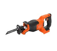 BLACK+DECKER Sierra recíproca INALÁMBRICA sin escobillas con luz de trabajo LED y 6 hojas de sierra recíproca incluidas, solo unidad - sin batería, BLCR78NAZ-XJ