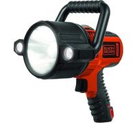 Black+Decker SLV2B-Proyector/Linterna Recargable de 750 lúmenes 10W LED, Noir/Orange