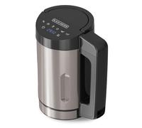 BLACK+DECKER - Sopera Eléctrica BXSM1000E | Hornillo de Sopa 1040W | Jarra Inox 1,6L | 7 Programas Automáticos | Smoothies y Compotas | Mantener Caliente | Pantalla Digital | Sin BPA