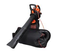 BLACK+DECKER 3-en-1 Soplador de Hojas de 3000W, aspiradora y trituradora con Mochila de recolección de 72L, BEBLV300-QS