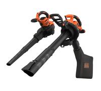 Black+Decker Soplador, Aspirador y triturador de Hojas 3 en 1 de 3000 W, BEBLV300SB-QS