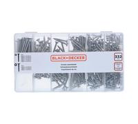 BLACK+DECKER Surtido de tornillos - 332 piezas - PH1 - PH2 - Juego de tornillos para madera