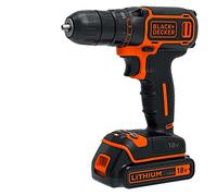 Taladro/atornillador inalámbrico BLACK+DECKER de 18 V, negro, BDCDC18K1-QW