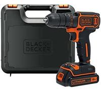 Black+decker taladro atornillador 18v, par máximo 30nm, portabrocas 1