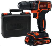 BLACK+DECKER Taladro atornillador inalámbrico 18V, 2 velocidades, en estuche BDCDD186K