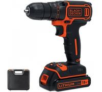BDCDC18 Taladro de pistola Negro, Naranja Ión de litio 1,5 Ah, Taladro/destornillador negro/Naranja, Taladro de pistola, perforacion, Desatornillar, Negro, Naranja, 2,5 cm, 1 cm, 30 Nm