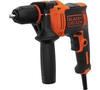 BLACK+DECKER Taladro de martillo con cable de alto rendimiento de 710 W, 0-2800 rpm, con 4 brocas y caja de kitbox, BEH710K-GB