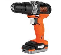 BLACK+DECKER Taladro de percusión inalámbrico - 1 batería - Cargador incluido - Se entrega en bolsa de almacenamiento, 12 V BDCHD12S1-QW