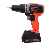 BLACK+DECKER Taladro inalámbrico con batería y cargador BCD003C1