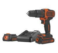BLACK+DECKER Taladro percutor inalámbrico 18V con 2 marchas y 2 baterías BDCHD18K1B2