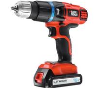 BLACK+DECKER Taladro percutor inalámbrico de dos velocidades con motor sin escobillas 18V BL188KB