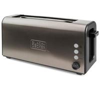 Tostadora Black+Decker con ranura extra grande. 1000 W. Inox