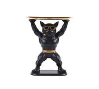 Black Decoration Statue, Dog Decoration Key Tray, for Hallway Key Tray, Sweets, Remote Controls, Lipsticks, Storage Tray,Black B