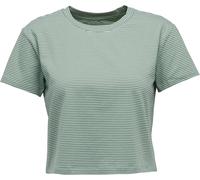 Black Diamond - Camisetas mujer - W Bd Stripe Crop SS Tee Foam Green-Laurel Green para Mujer - Talla M - Verde Verde M