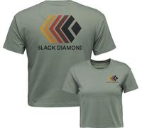 BLACK DIAMOND W Faded Crop Ss Tee - Mujer - Verde - talla M- modelo 2025