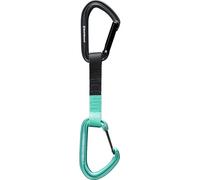 BLACK DIAMOND HotForge Hybrid Quickdraw | Parte superior con cerradura y parte inferior de alambre | Dogbone de nailon duradero | Draw Sport & Trad | Verde limpio | 12 cm