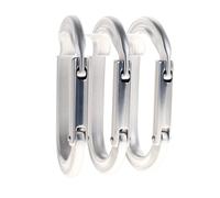 Black Diamond Oval Keylock 3er Juego de mosquetones de gatillo automático Talla única Plateado