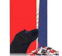 Black Dog by Brick Wall Puzzles Imposible,desafío for Adults Juego Educativo 1000 Piezas Obra De Arte De Juego De para Adultos, Regalos A Partir De 14 Años 1000pcs (75x50cm)