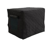 Black Dog Crate Cover, impermeable Kennel Protector for, transpirable, material detalles con la función Windproof, selling Points, Safe Pet Sanctuary for Home Travel Training