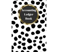Black Dot Pattern Cover: Accounting Ledger Book For Tracking Income & Expense, come with undated calendar, Size 6”x9”, 120 Pages.
