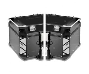 BLACK DOVES GRAPHICS Adhesivos reflectantes compatibles con GIVI Monokey Trekker Outback Portaequipajes de aluminio TOP CASE 42 58 L (Blanco)