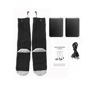 (Black) Electric Heated Socks for Men/Women, 3 Heat Settings, Battery Operated Foot Warmers for Winter, Skiing, Hiking, Camping