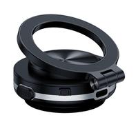 (Black) Electric Vacuum Suction Phone Holder for Car Navigation 360 Rotating Suction Cup Phone Stand for Navigation Driving