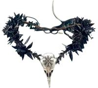 Black Elf Headband Forest Flower Crown Gothic Floral Headwear for Halloween Carnival Medieval Party Hair Accessories Nice processing