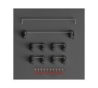 (Black) EQUALZ V3 Stabilizers PCB Mounted Screw-in Mechanical Keyboard Satellite Axis