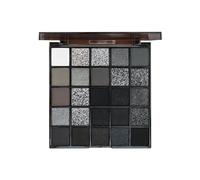 Black Eyeshadow, Matte Shimmer Palette, Blendable Gothic Makeup, 25 Color High Pigment Long Lasting Wear Cool Tone Shades for Various Occasions, Compact