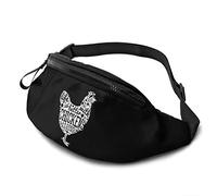 Black Farm Love Life is Better with Chickens Riñonera para mujeres y hombres, bolsa de cinturón cruzada casual con correa ajustable para exteriores, correr, senderismo, Black Farm Love Life is Better