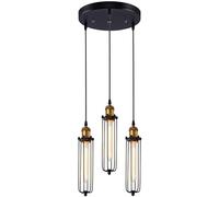 Black Farmhouse Ceiling Hanging Lamp Industrial Decorate Linear Kitchen Pendant Light Chandelier Fixture