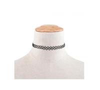 Black Fishing Line Choker Tattoo Necklace Pearl