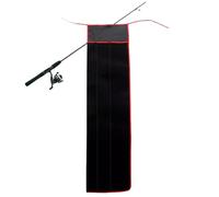 Black Fishing Rod Cover, Velvet Rod Sleeve, 1,8 m Thick Pole Protector with Soft Inner Foam, Navy Waterproof Fabric Case, Slim Zip Design Storage Sleeve, Fishing Gear Travel for Boat Kayak Use,
