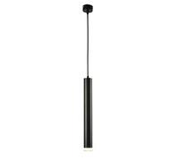Black Flute Hanging Lamp with Optical Lens Ultra Thin Metal Strip Suspension Lamps Linear Long Tube Pendant Light 3W LED Chandelier for Bedside Drop Lights
