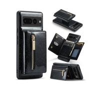 (Black) For Google Pixel 7 Pro DG.MING M3 Series Glitter Powder Card Bag Leather Case