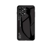 (Black) For OnePlus Nord 2T 5G Shockproof Gradient Color Tempered Glass Case Hard PC Soft TPU Frame Cover Protector w