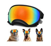 (Black frame x red glass)Dog Goggles Dog Uv Protection Sunglasses With Adjustable Strap Dogs Windproof Anti-fog Outdoor Pet Glasses